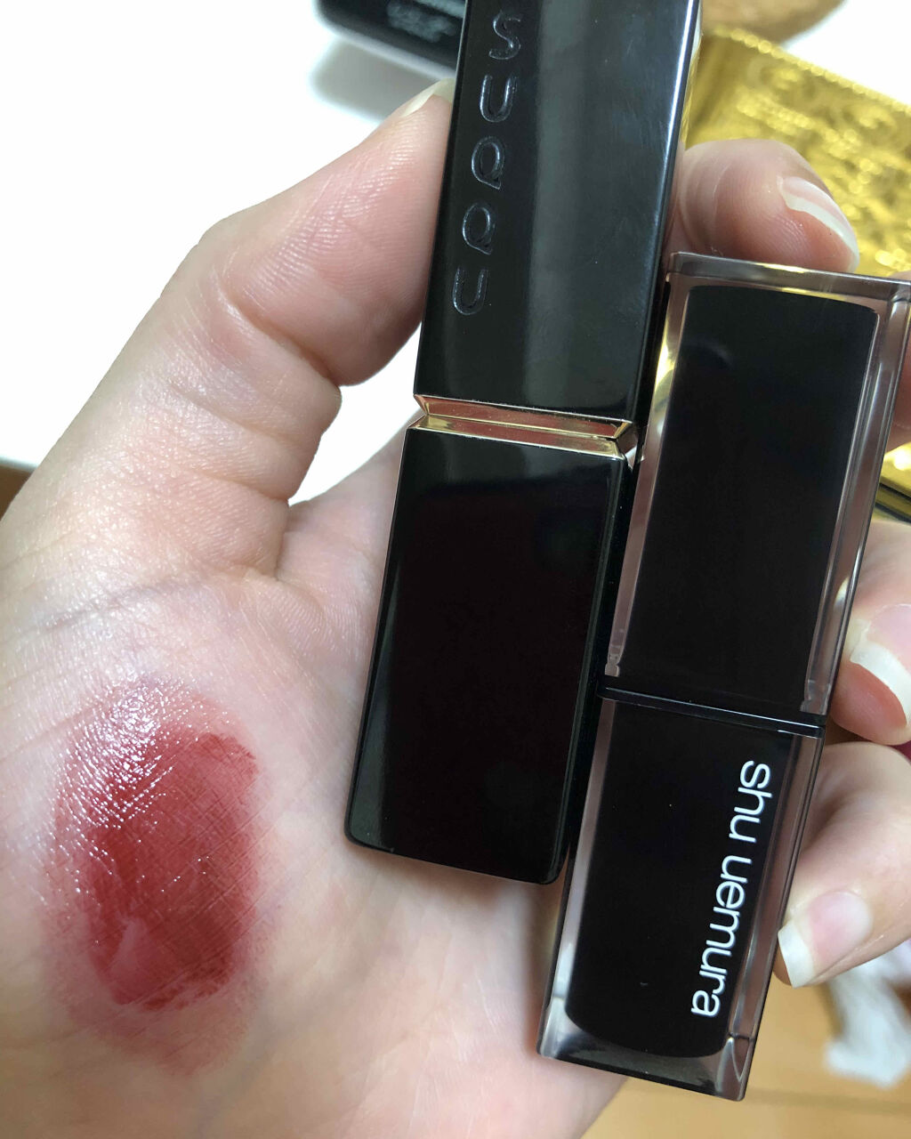 ルージュ アンリミテッド/shu uemura/口紅を使ったクチコミ（2枚目）