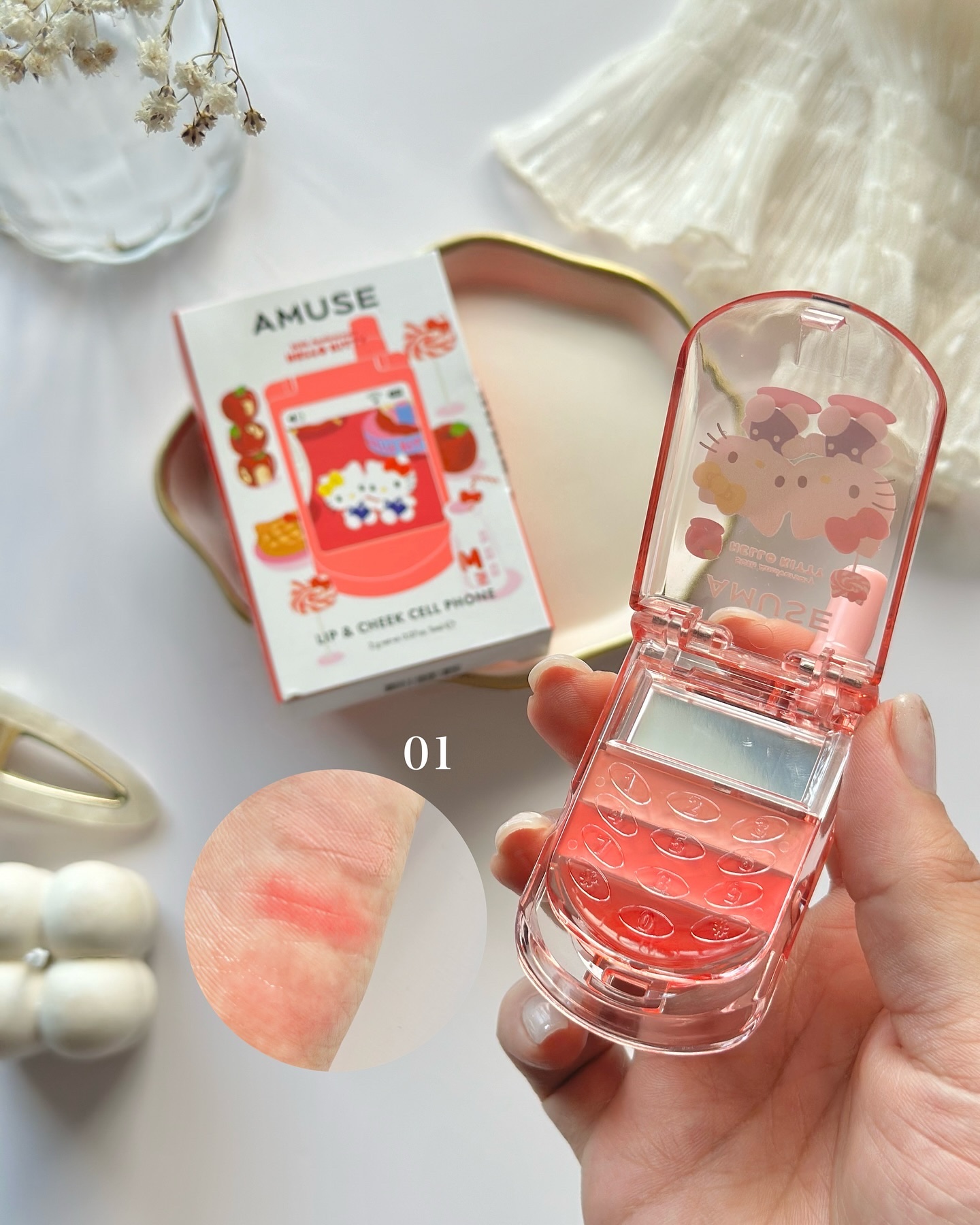 ジェルフィットティント/AMUSE/リップティントを使ったクチコミ（3枚目）