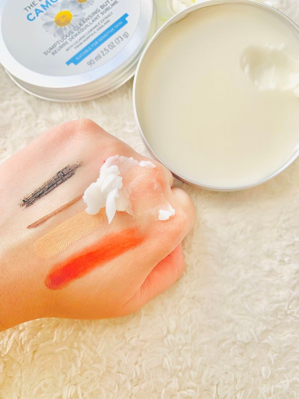 カモマイル サンプチュアス クレンジングバター/THE BODY SHOP/クレンジングバームを使ったクチコミ(4枚目)