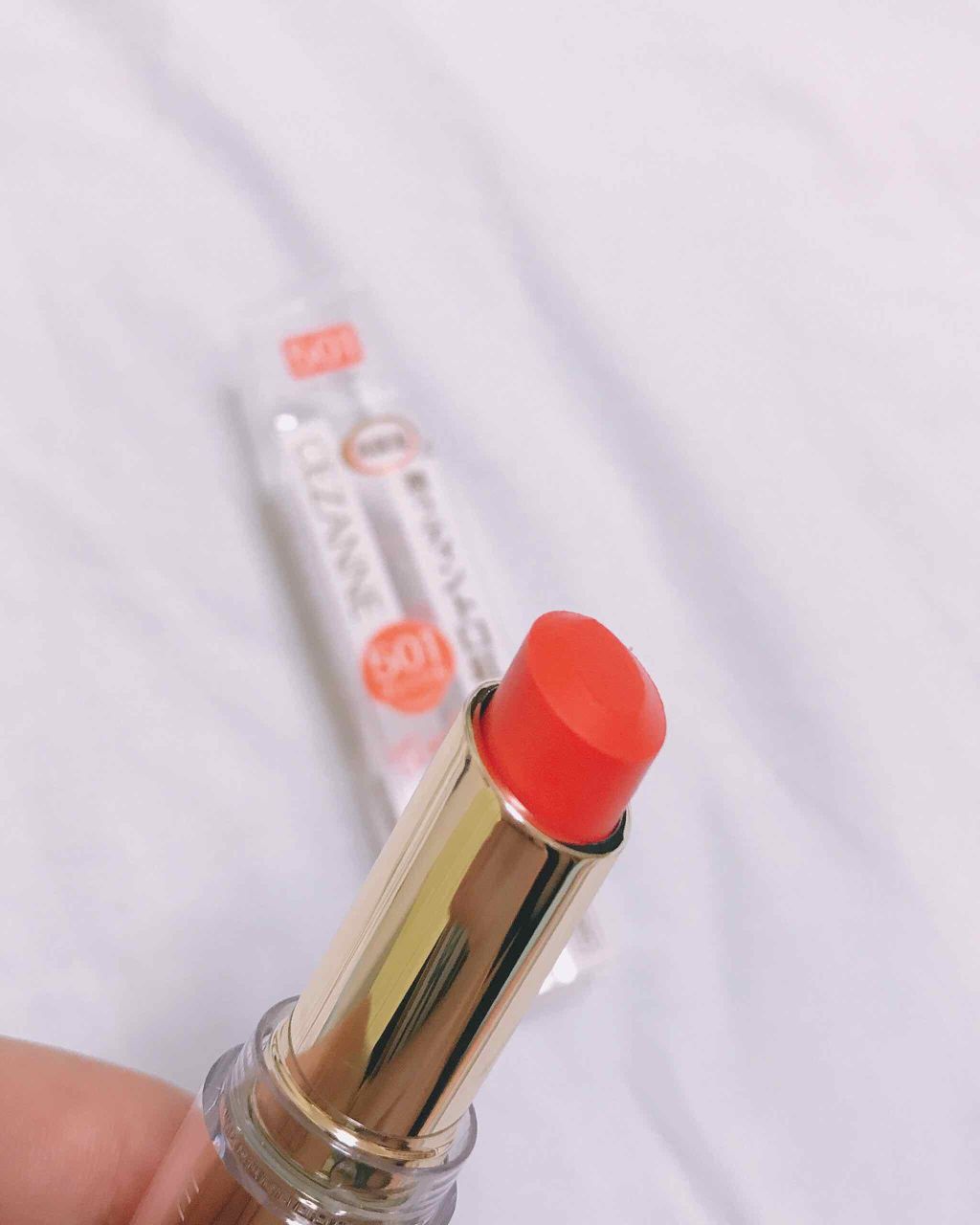 ラスティンググロスリップ/CEZANNE/口紅を使ったクチコミ(3枚目)