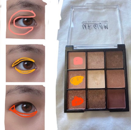 UR GLAM BLOOMING EYE COLOR PALETTE/U R GLAM/アイシャドウパレットを使ったクチコミ(2枚目)