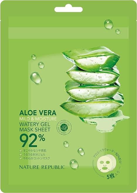 マイルド&モイスチャーアロエジェルシートマスク/ネイチャーリパブリック/シートマスク・パックを使ったクチコミ(1枚目)