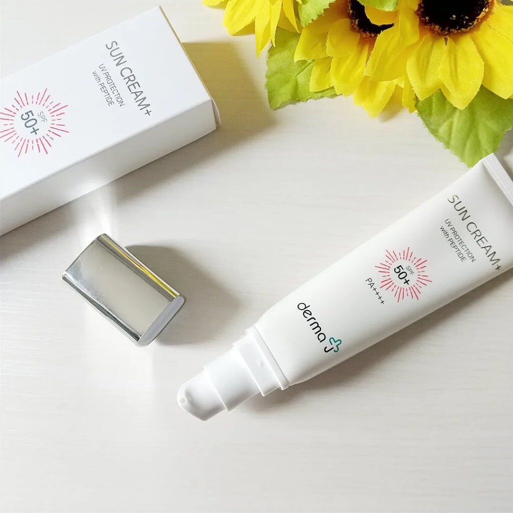 サンクリーム＋/ DermaJ/日焼け止めクリームを使ったクチコミ（2枚目）