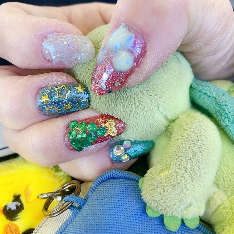 ネイルパーツ/セリア/ネイルチップ・パーツを使ったクチコミ（2枚目）