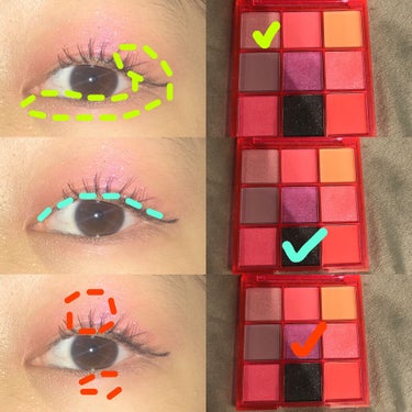 UR GLAM　BLOOMING EYE COLOR PALETTE/U R GLAM/パウダーアイシャドウを使ったクチコミ（4枚目）