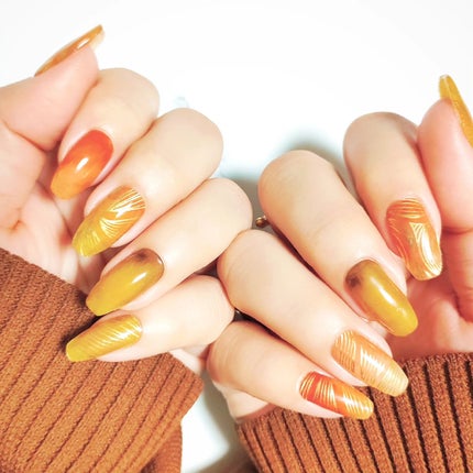 貼って固めるジェルネイルシール/Ururila/ネイルシールを使ったクチコミ(2枚目)