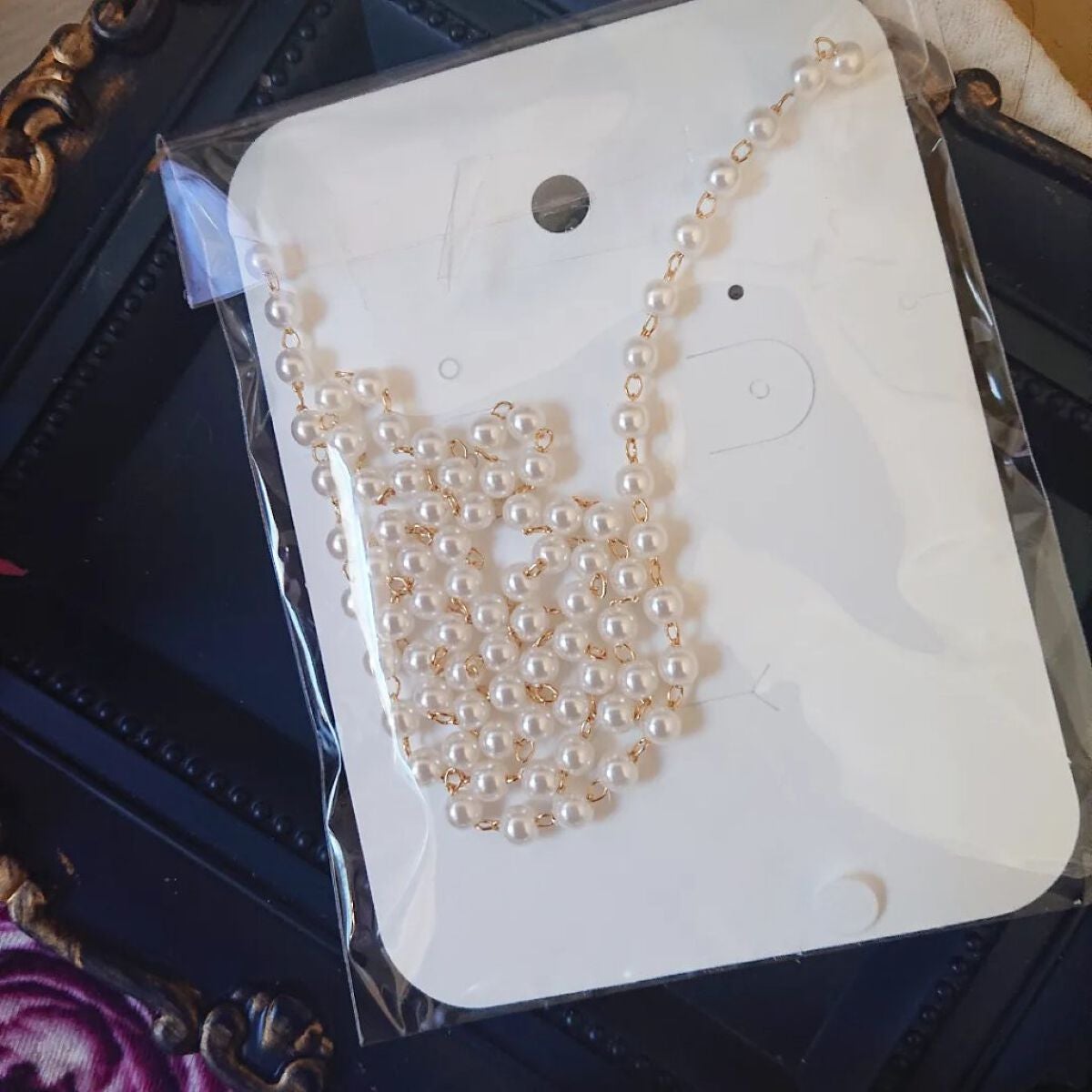 真紅 on LIPS 「【AMYデイジーフラワーパールビーズマスクストラップ(アイボリ..」(4枚目)