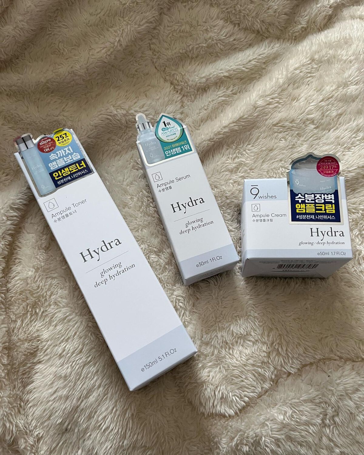 ハイドラアンプルクリーム/9Wishes/フェイスクリームを使ったクチコミ（2枚目）