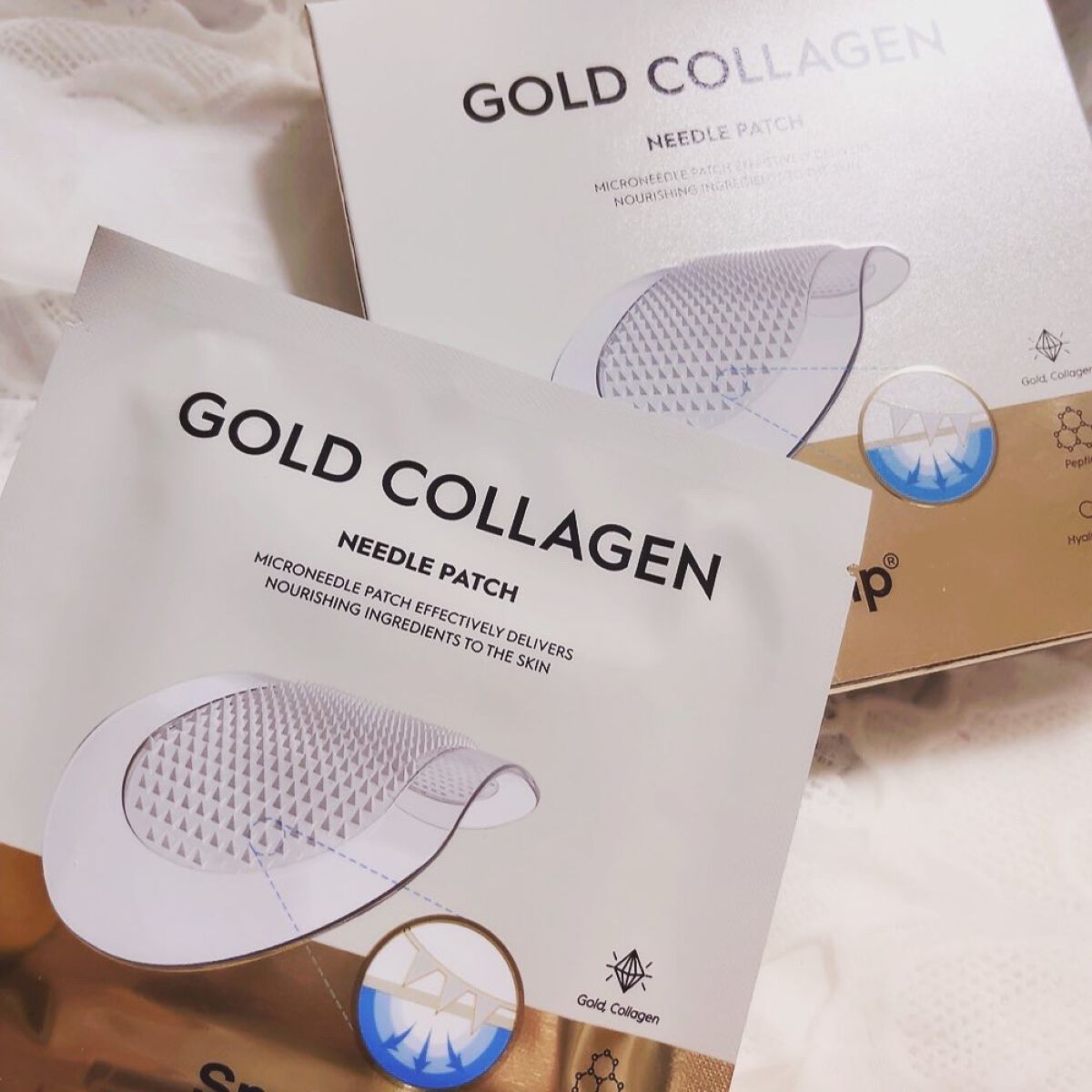 ゴールドコラーゲンニードルパッチ/SNP/アイケア・アイクリームを使ったクチコミ（1枚目）