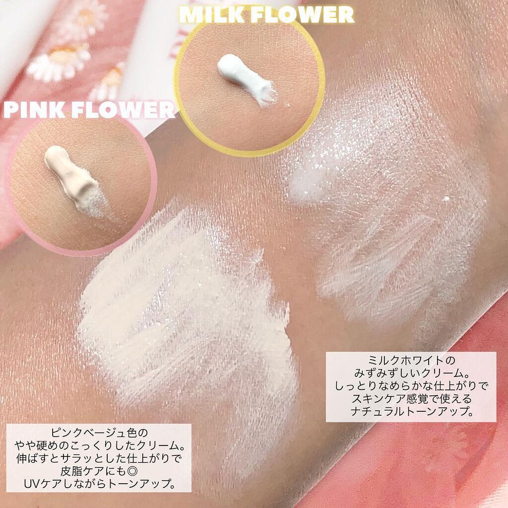 MILK FLOWER BLUR TONE UP/BLACK ROUGE/化粧下地を使ったクチコミ(3枚目)