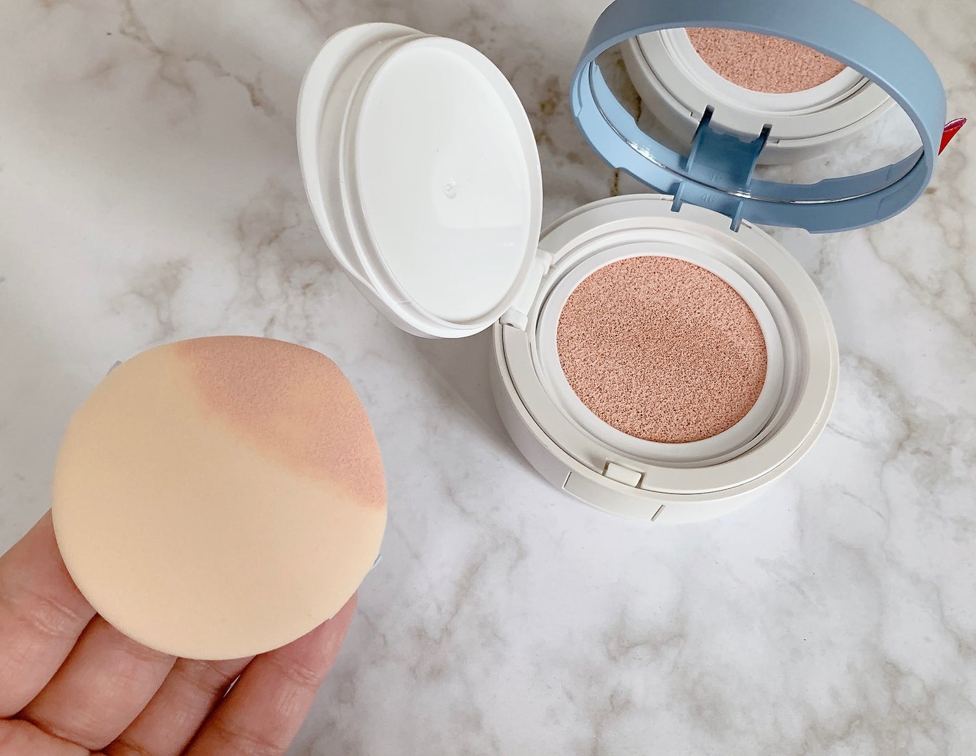 アルティメットフィット トーンアップデニムクッション/OHUI/クッションファンデーションを使ったクチコミ(4枚目)