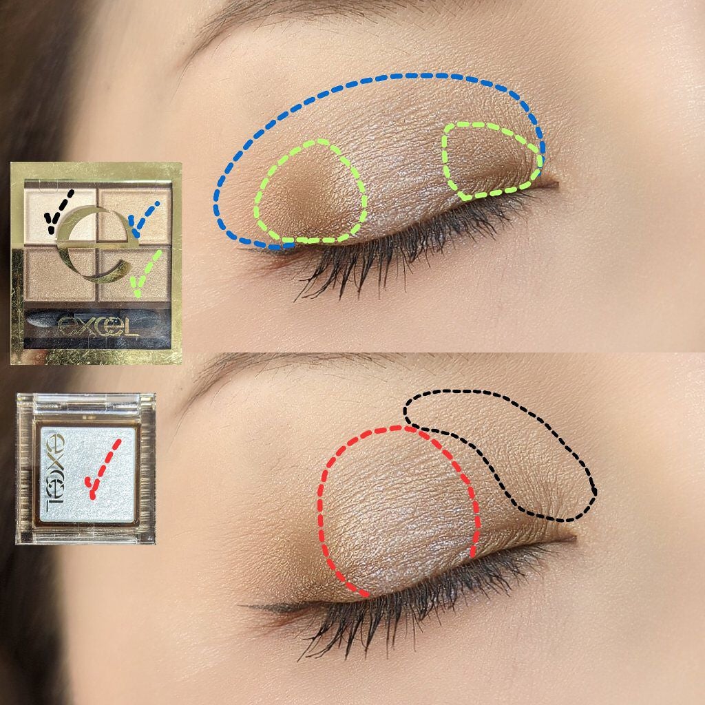 スキニーリッチシャドウ/excel/アイシャドウパレットを使ったクチコミ(3枚目)