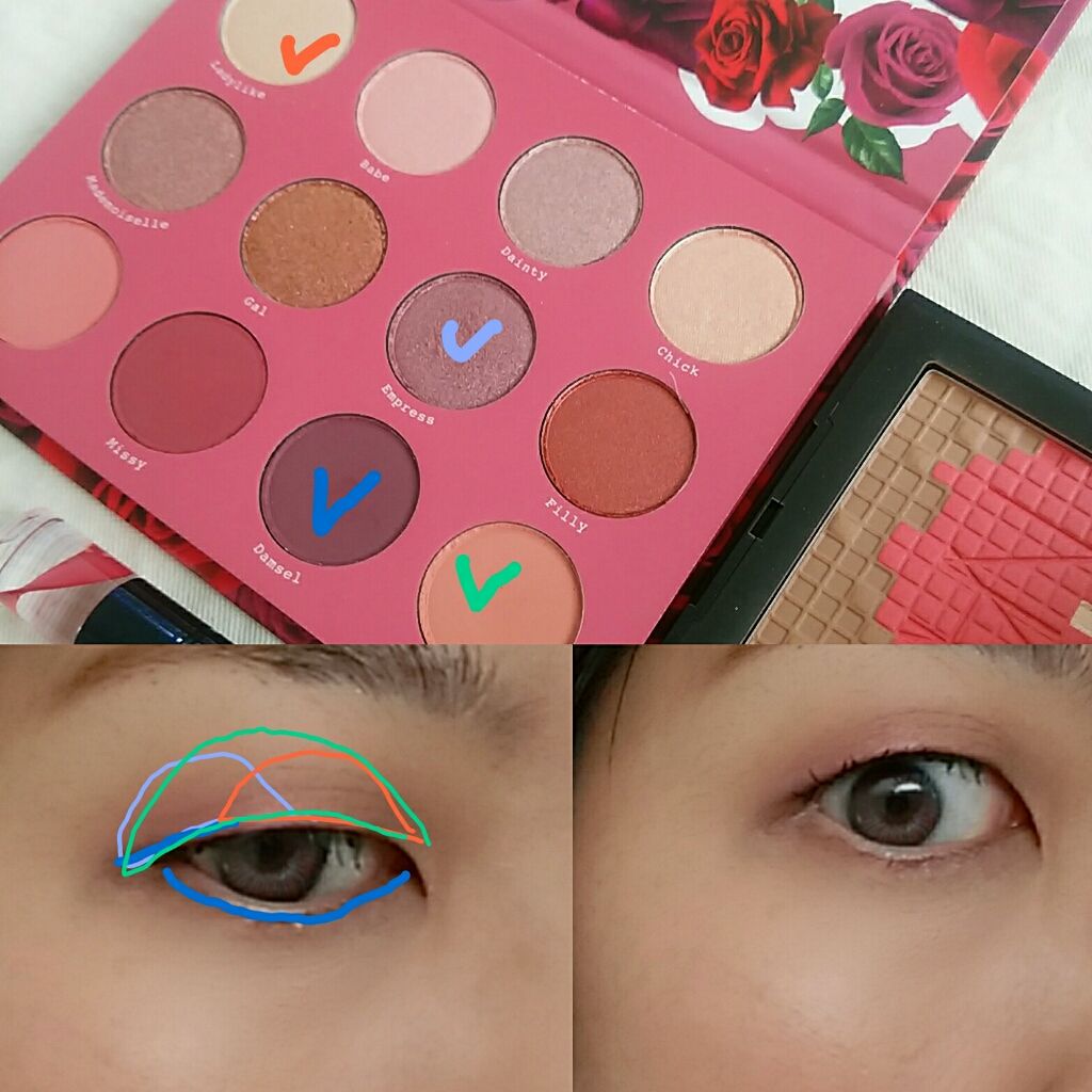 Fem Rosa Karrueche - Pressed Powder Shadow Palette - She/ColourPop/アイシャドウパレットを使ったクチコミ(2枚目)