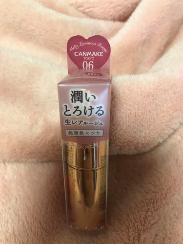 キャンメイクルミナスルージュは初めて買いました！
滑らかで使いやすかです！
ピンクブラウンですが、私は赤味が強い感じで、今時期に良さそうです。

#キャンメイク
#メルティールミナスルージュ
#06
#