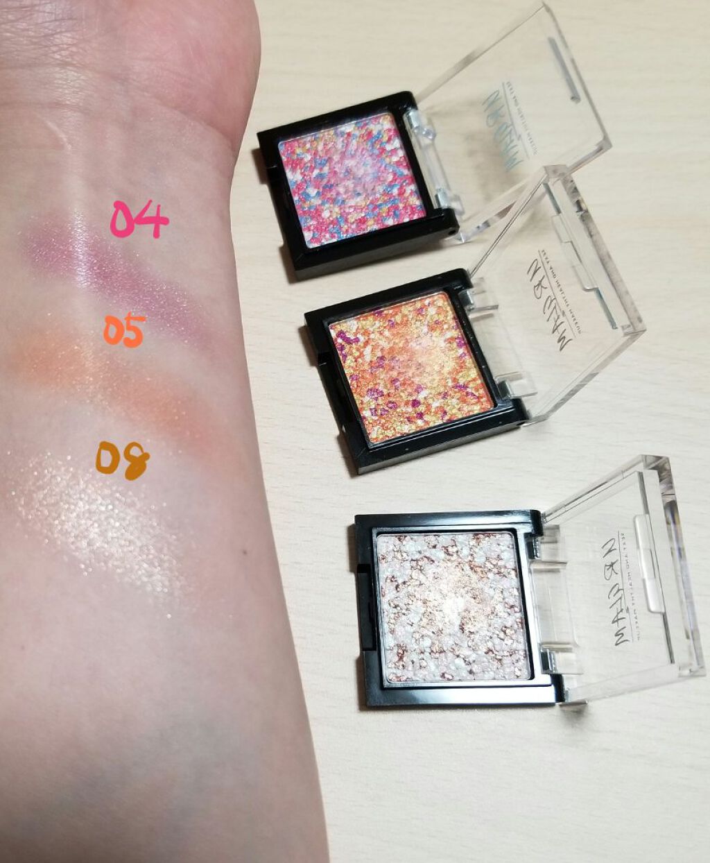 UR GLAM　MARBLE EYESHADOW 04/U R GLAM/単色アイシャドウを使ったクチコミ（2枚目）