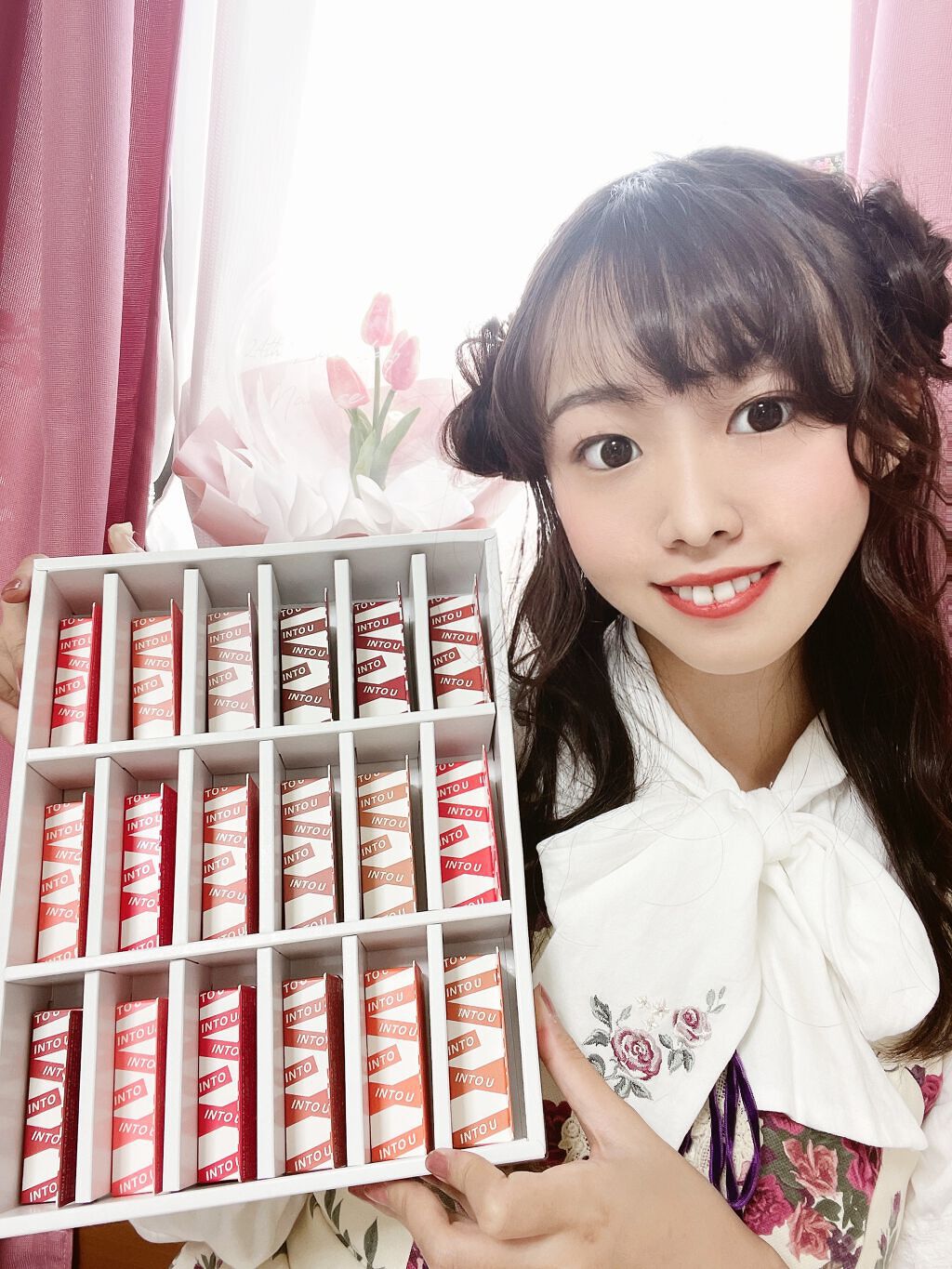 スーパーマットリップ&チークマッド/INTO U/口紅を使ったクチコミ(1枚目)