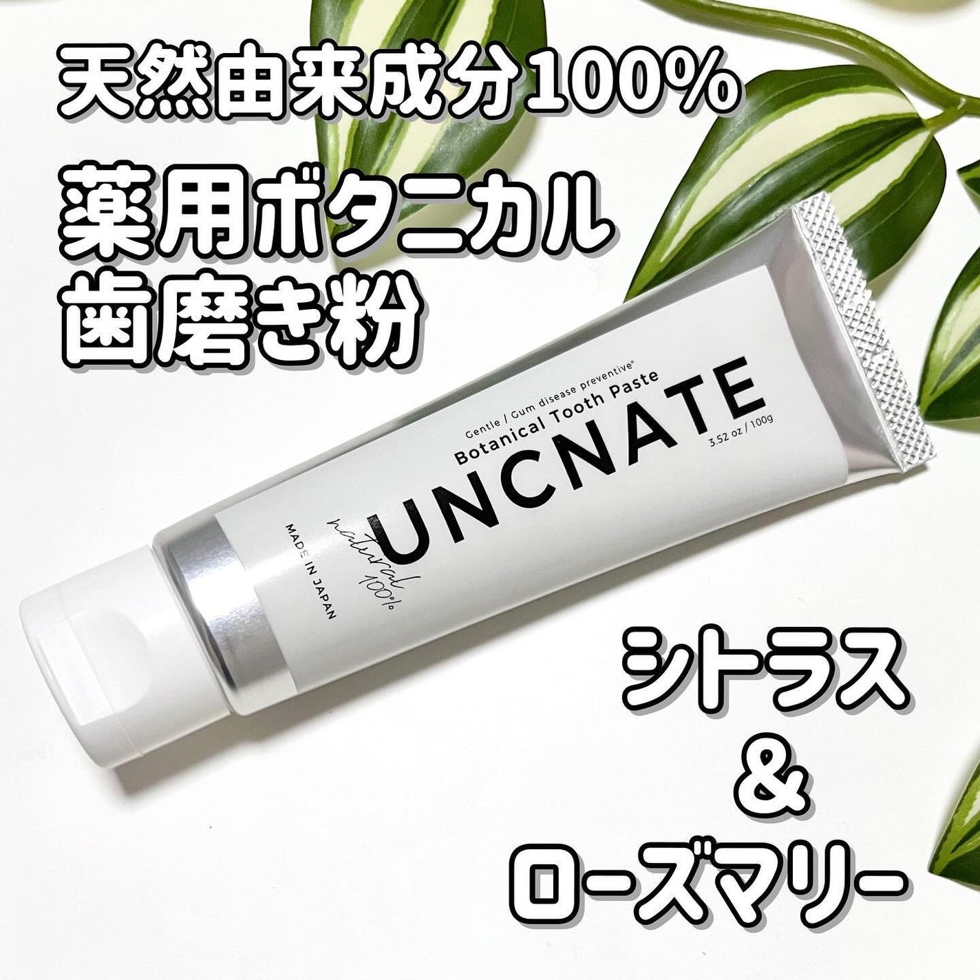 薬用ボタニカルトゥースペースト/UNCNATE/歯磨き粉を使ったクチコミ(1枚目)