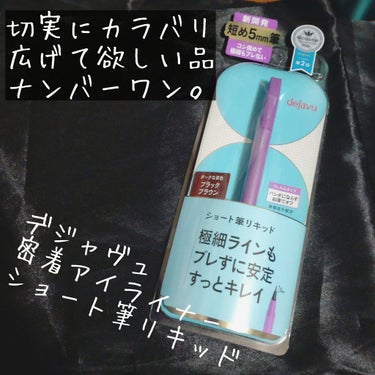 「密着アイライナー」ショート筆リキッド/デジャヴュ/リキッドアイライナーを使ったクチコミ（1枚目）