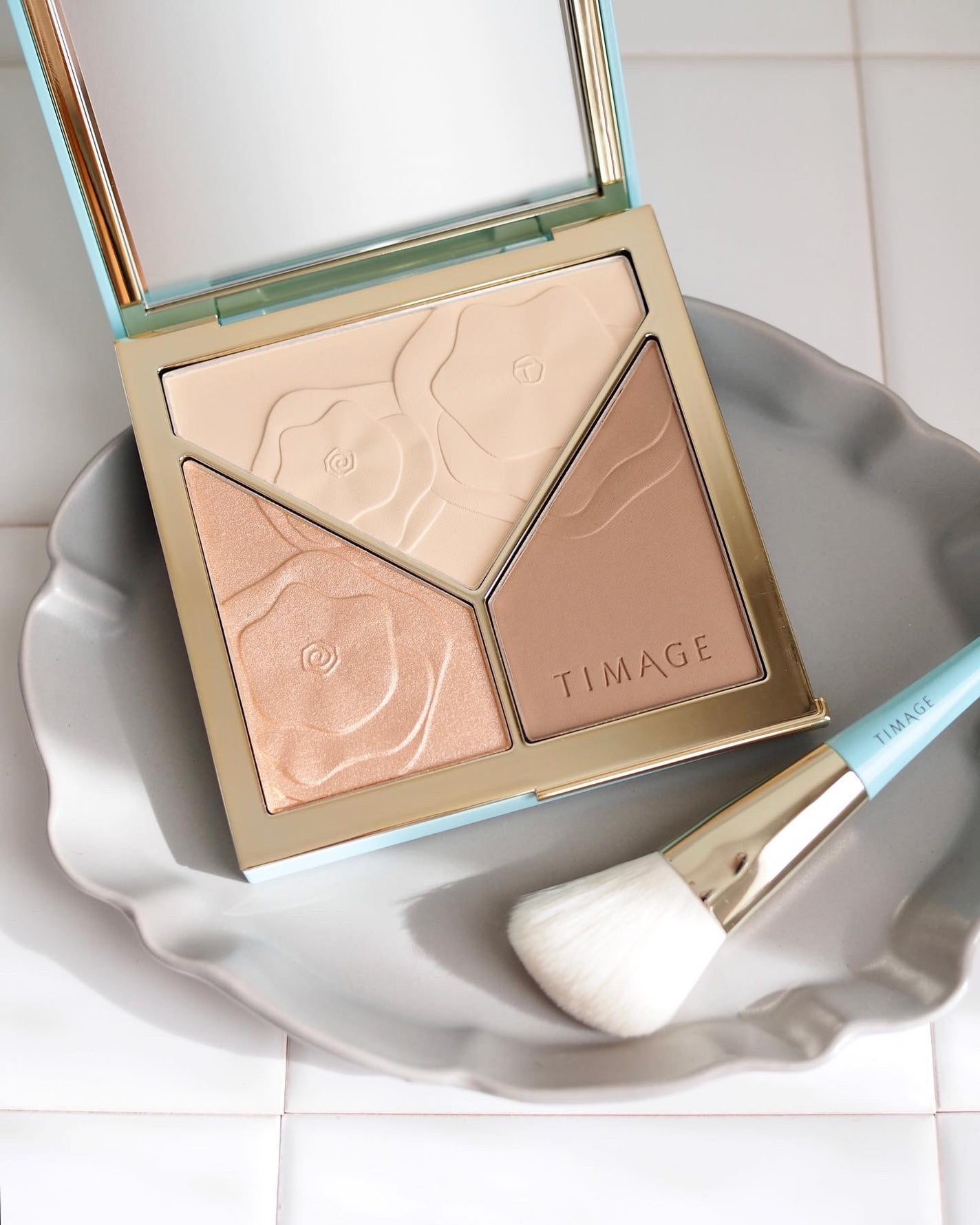 ハイライトシェーディングパレット/TIMAGE/パウダーハイライトを使ったクチコミ(5枚目)