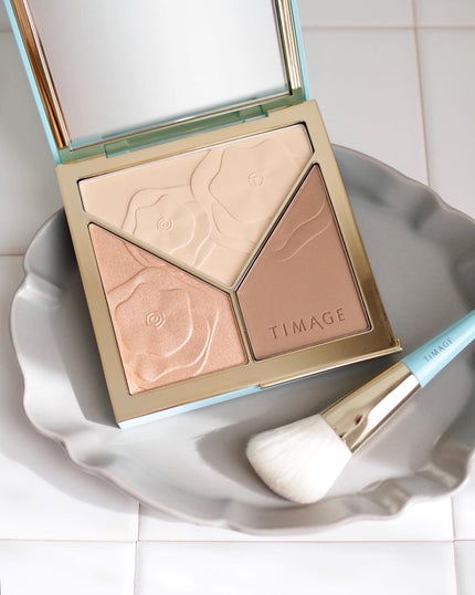 ハイライトシェーディングパレット/TIMAGE/パウダーハイライトを使ったクチコミ(5枚目)