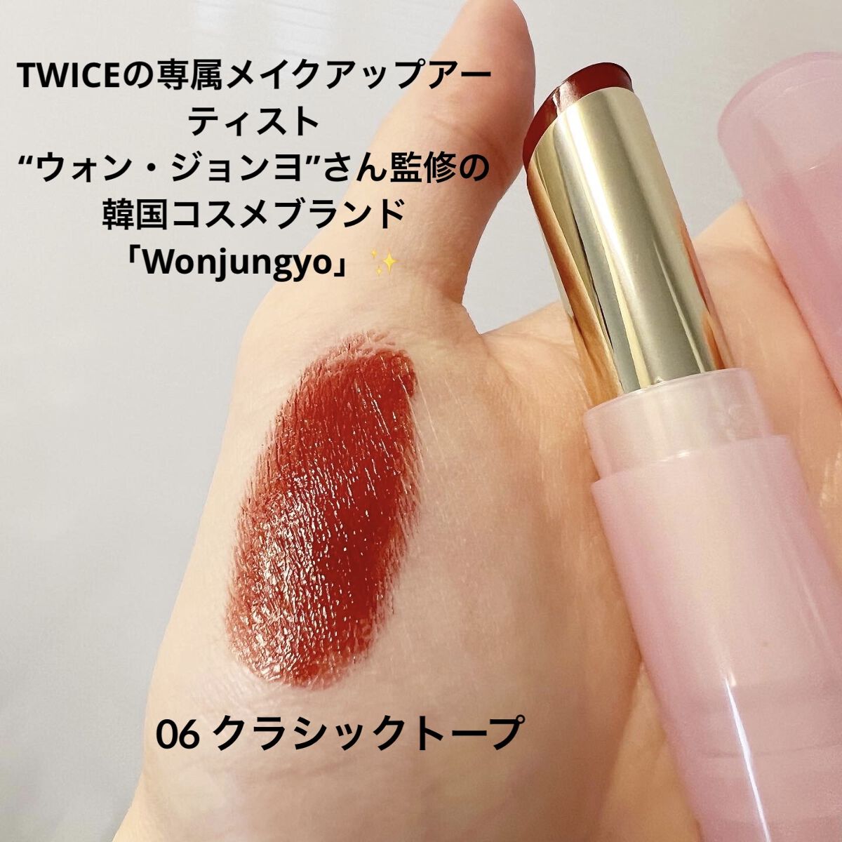 ウォンジョンヨ リップステッカー 06 クラシックトープ/Wonjungyo/口紅を使ったクチコミ（1枚目）