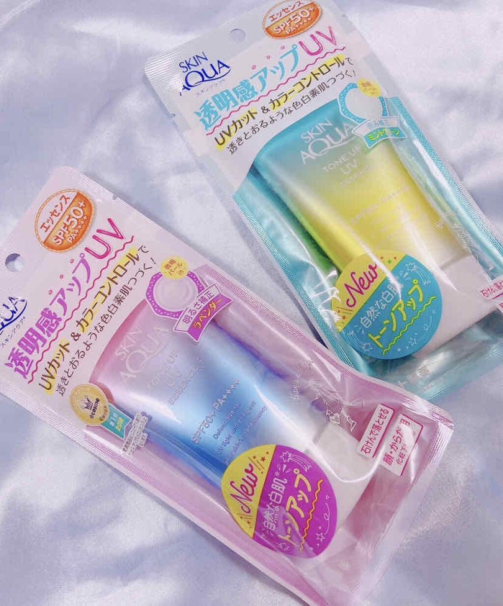 スキンアクア トーンアップUVエッセンス/スキンアクア/日焼け止めクリームを使ったクチコミ(1枚目)