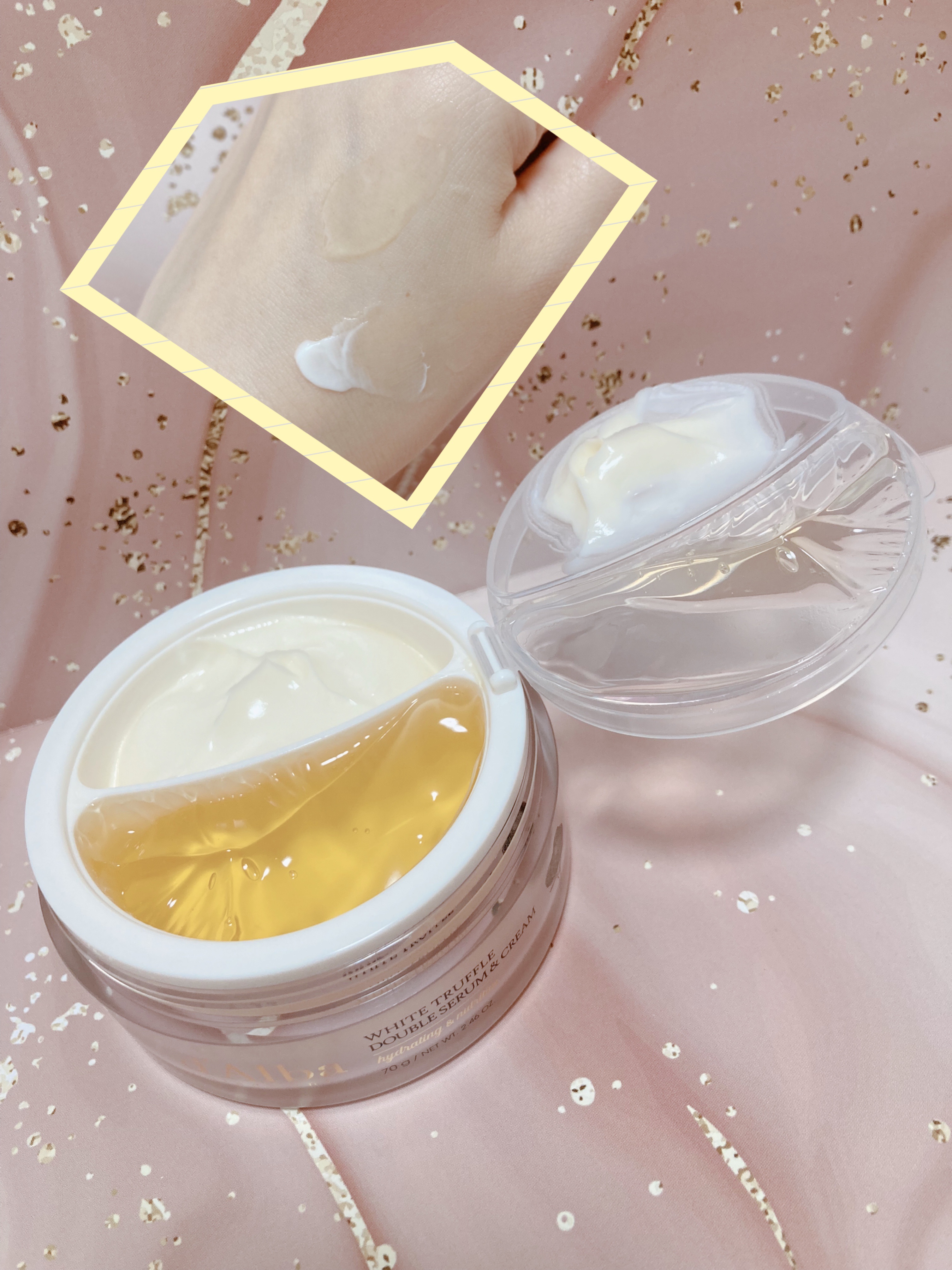 ホワイトトリュフダブルセラムアンドクリーム/ダルバ/フェイスクリームを使ったクチコミ（3枚目）