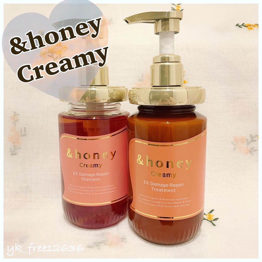 Creamy EXダメージリペアシャンプー1.0/ヘアトリートメント2.0/&honey/市販シャンプーを使ったクチコミ（1枚目）
