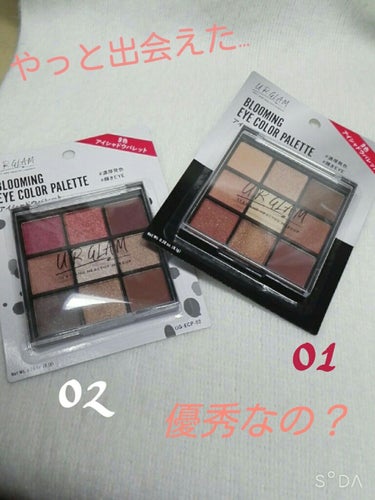 UR GLAM　BLOOMING EYE COLOR PALETTE/U R GLAM/パウダーアイシャドウを使ったクチコミ（1枚目）