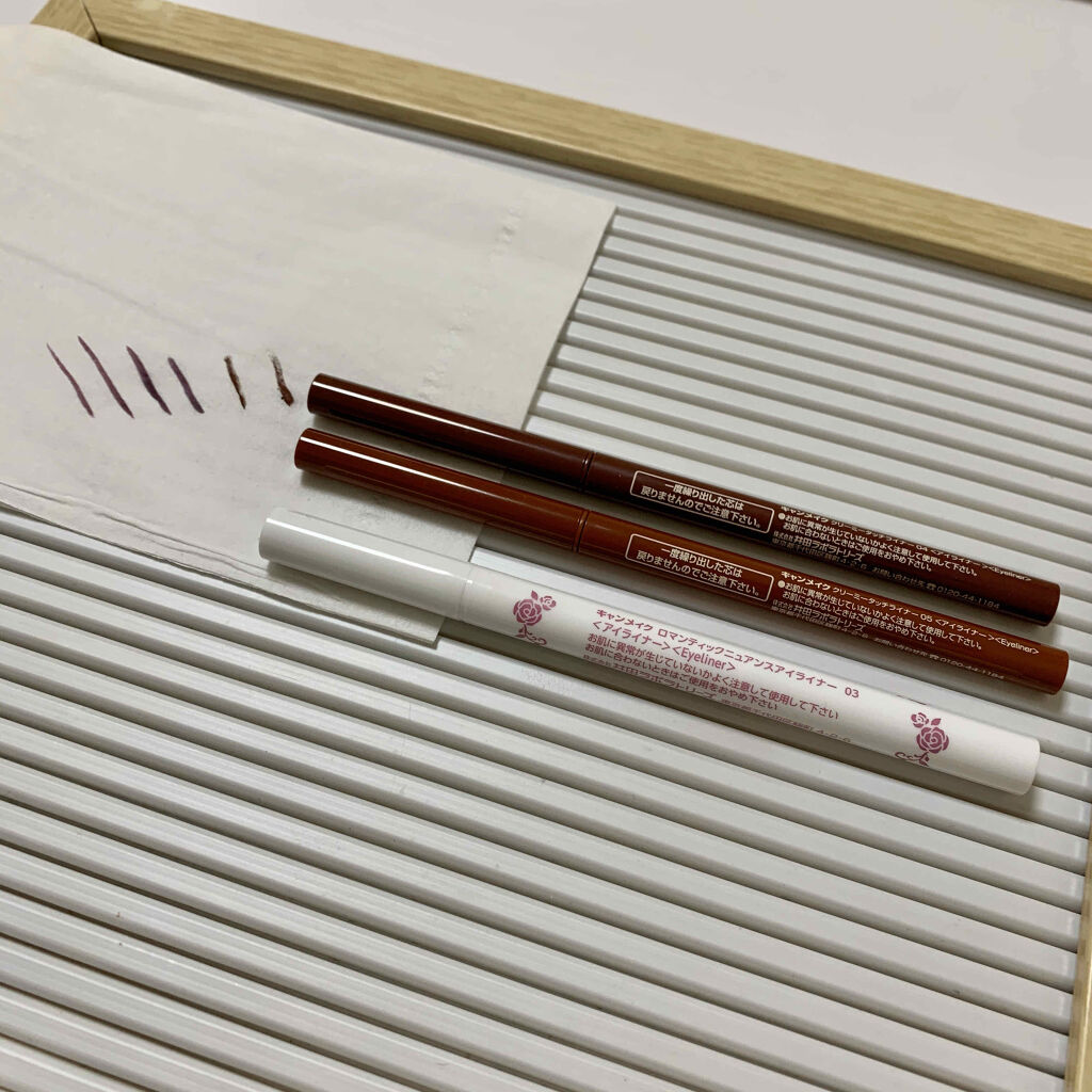 ロマンティックニュアンスアイライナー 03 ローズラベンダー/キャンメイク/リキッドアイライナーを使ったクチコミ（2枚目）