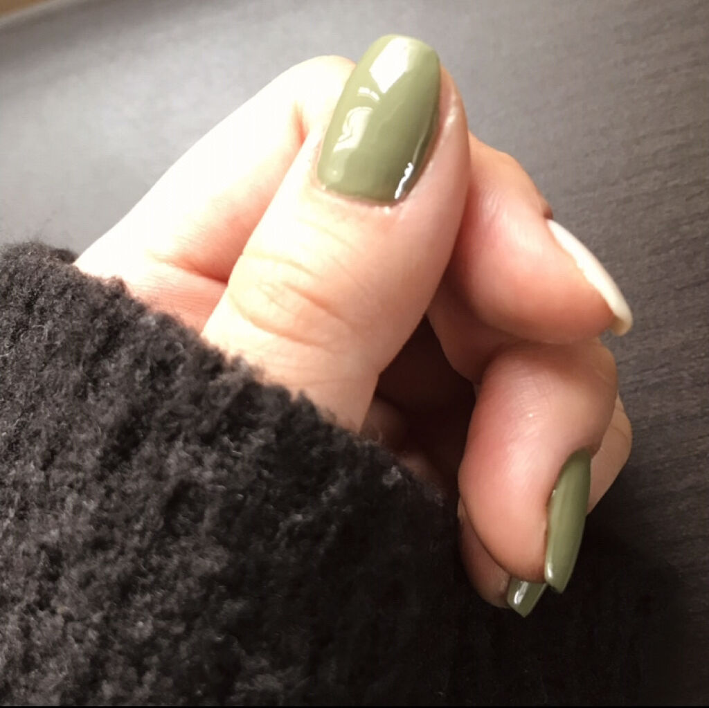 #カーキネイル,#春ネイル,#百均ネイルのネイルデザイン