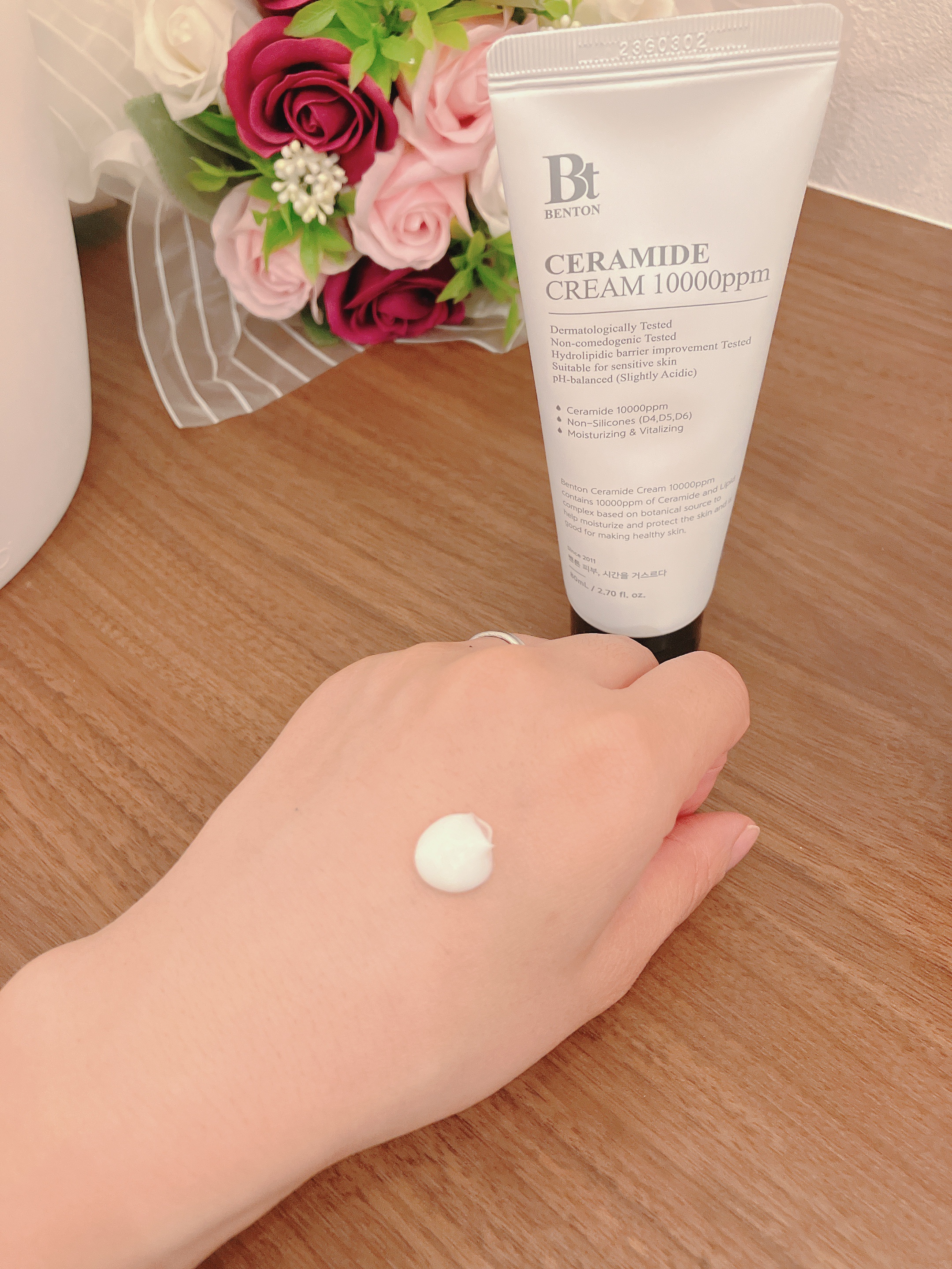 セラミドクリーム 10000ppm 80ml/BENTON/フェイスクリームを使ったクチコミ（3枚目）