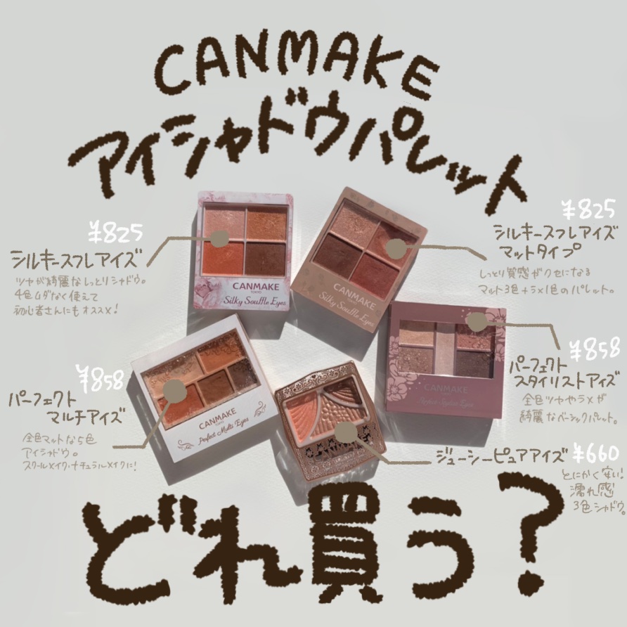 ジューシーピュアアイズ/キャンメイク/アイシャドウパレットを使ったクチコミ（1枚目）