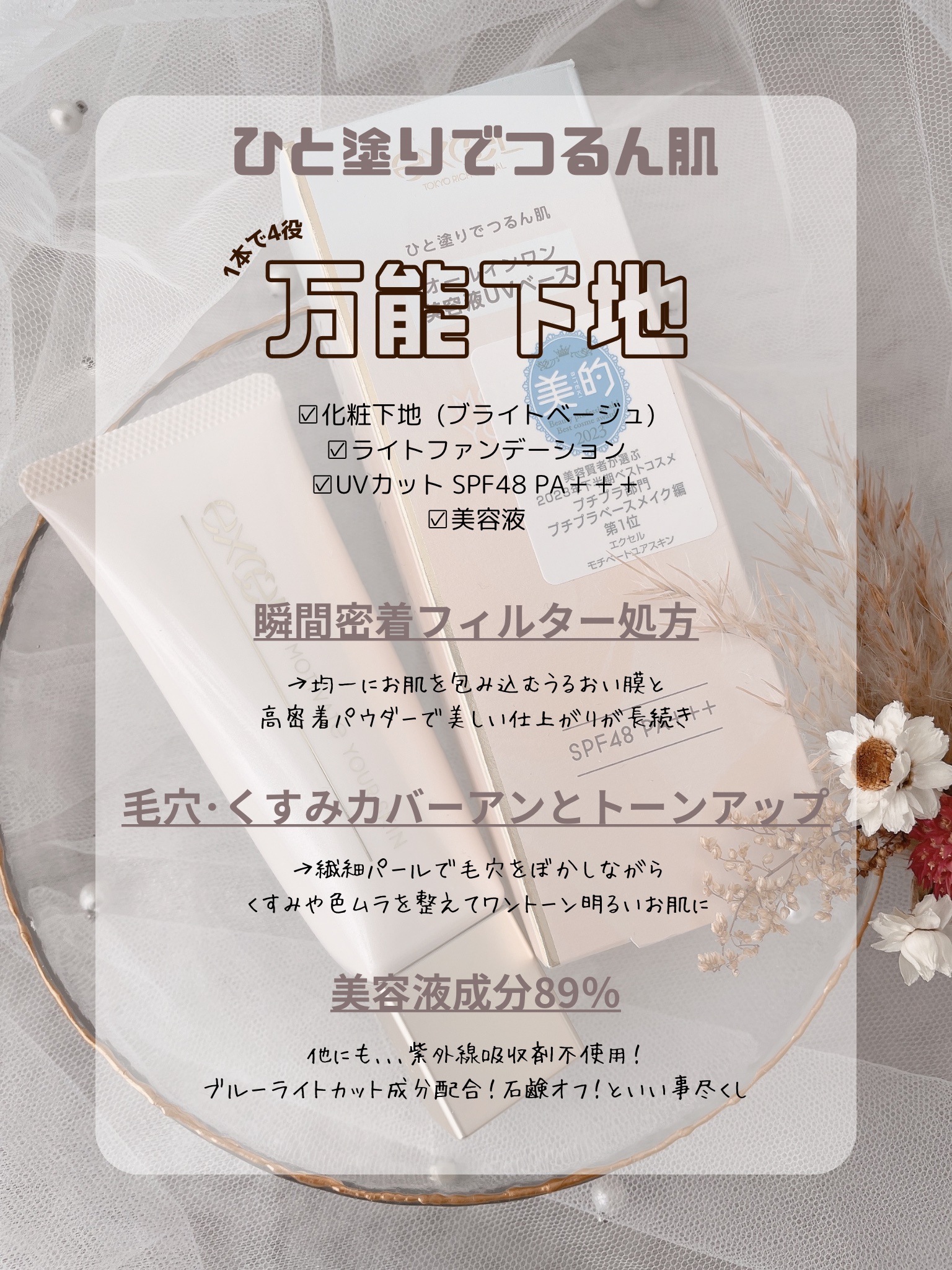 モチベートユアスキン/excel/化粧下地を使ったクチコミ（2枚目）