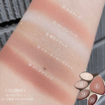 トラ十色アイシャドウパレット/COLORKEY/アイシャドウパレットを使ったクチコミ(4枚目)