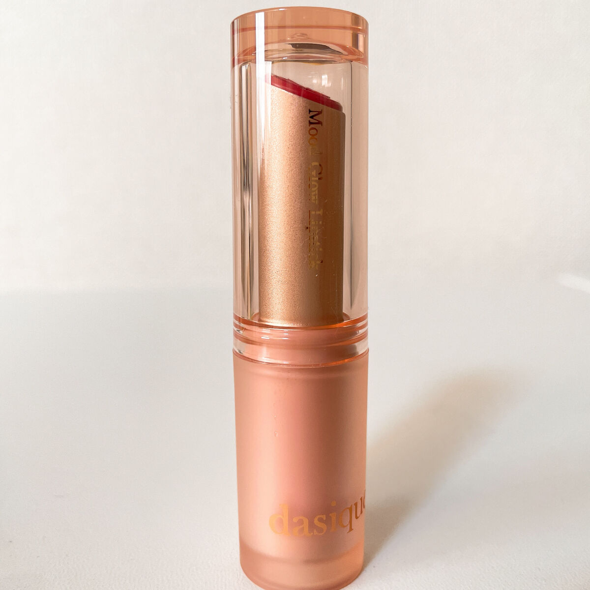 ムードグロウリップスティック 04 ローズヒップ/dasique/口紅を使ったクチコミ（2枚目）