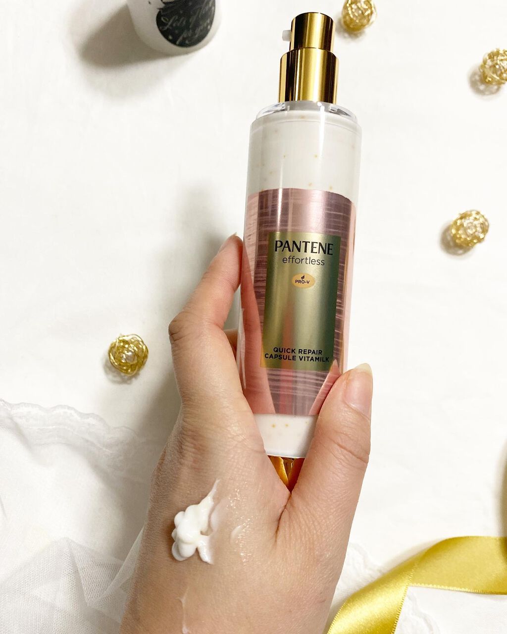 パンテーン エフォートレス クイック リペアー カプセル ヴィタミルク(洗い流さないトリートメント)/パンテーン/ヘアミルクを使ったクチコミ(5枚目)