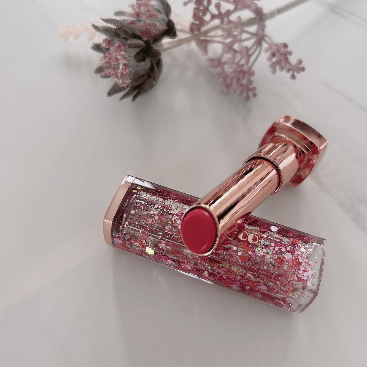 シャララスノーボールリップバーム/CORINGCO/口紅を使ったクチコミ(4枚目)