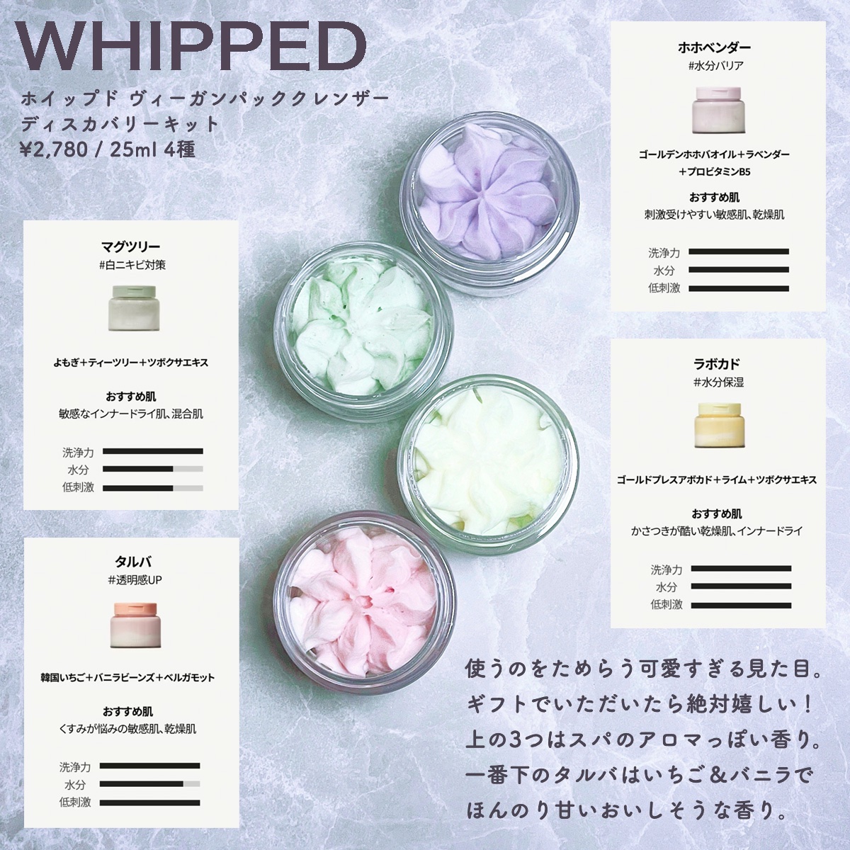 ヴィーガンパッククレンザー/WHIPPED/洗顔フォームを使ったクチコミ（2枚目）