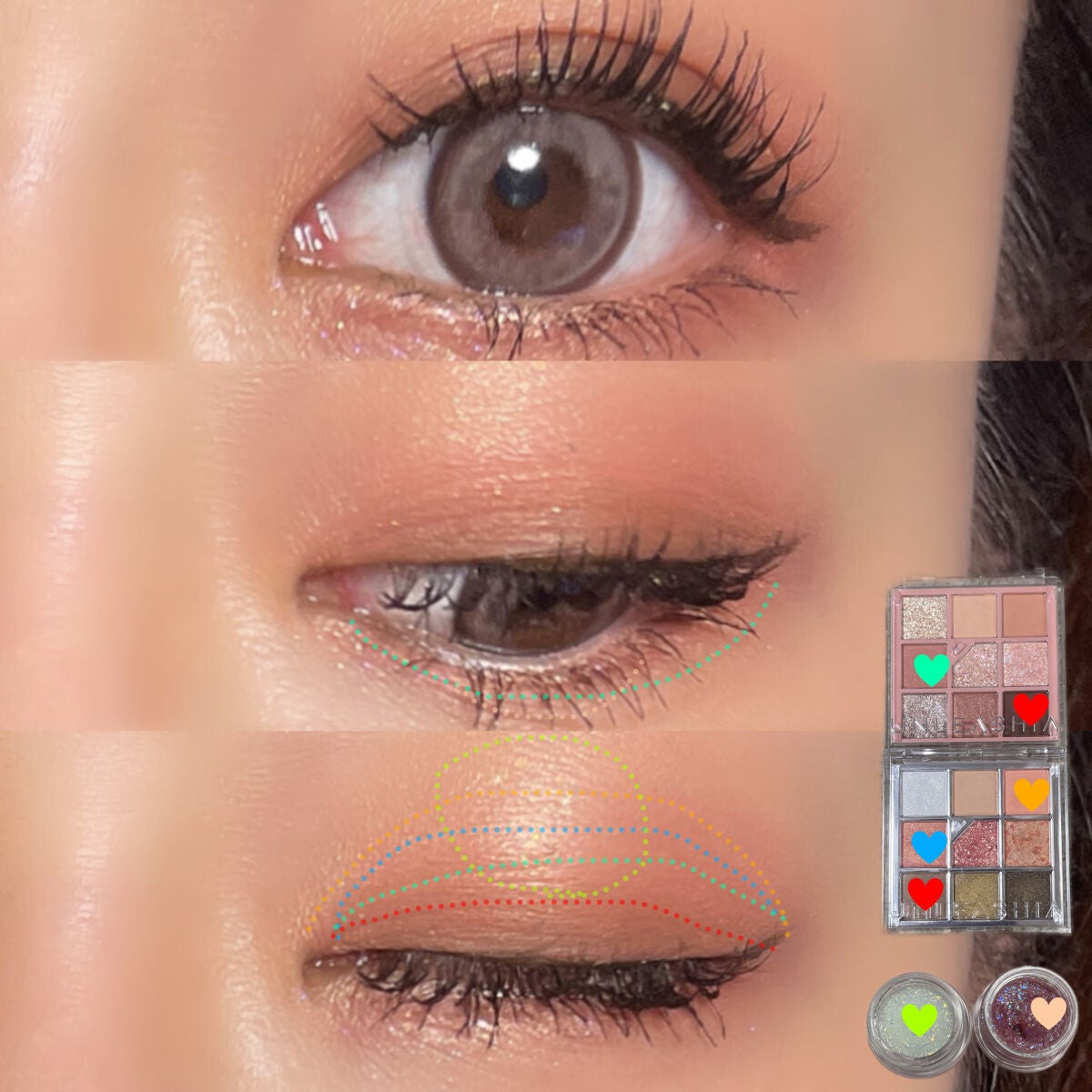 ゲットルーズグリッタージェル/unleashia/グリッターを使ったクチコミ(9枚目)