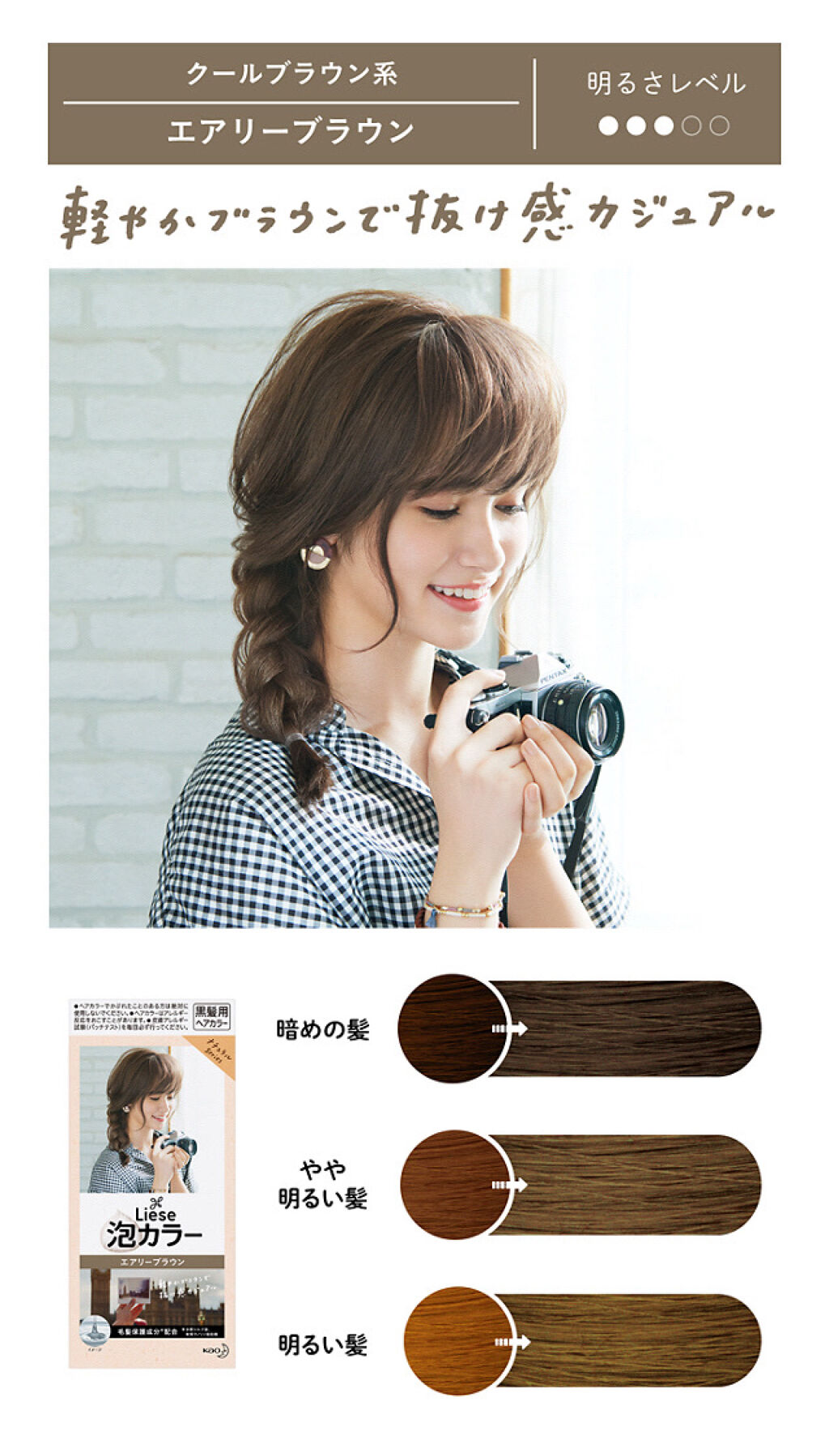 泡カラー/リーゼ/ヘアカラーを使ったクチコミ（3枚目）