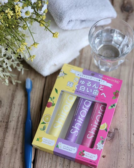シローラクレイホワイトニングミニ3本セット(レモン&ジャスミン&ベリー)/Shirora/歯磨き粉を使ったクチコミ(1枚目)