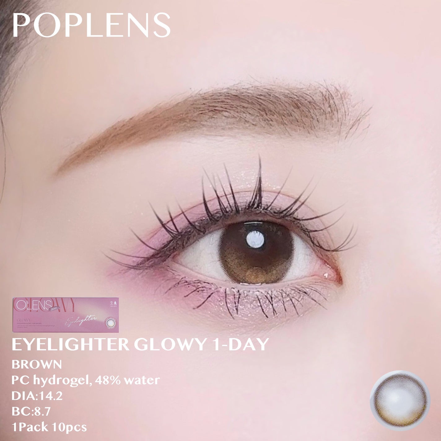 Glowy 1day/OLENS/ワンデー(1DAY)カラコンを使ったクチコミ(3枚目)