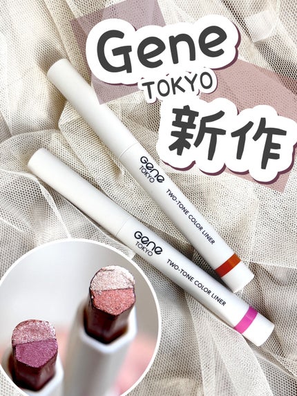 Gene TOKYO  ツートンカラーライナー/DAISO/スティックアイシャドウを使ったクチコミ(1枚目)