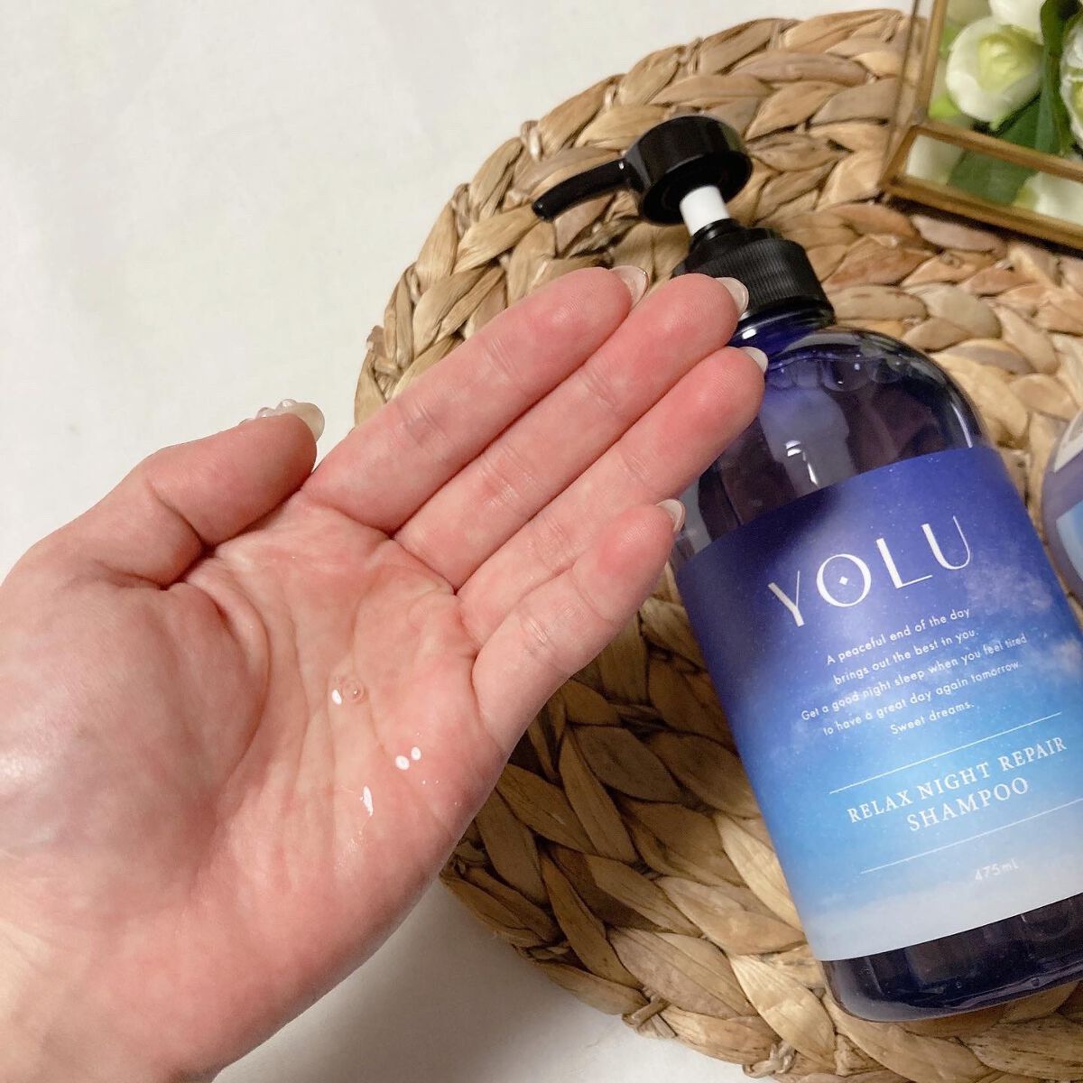 リラックスナイトリペア シャンプー／トリートメント/YOLU/市販シャンプーを使ったクチコミ（2枚目）
