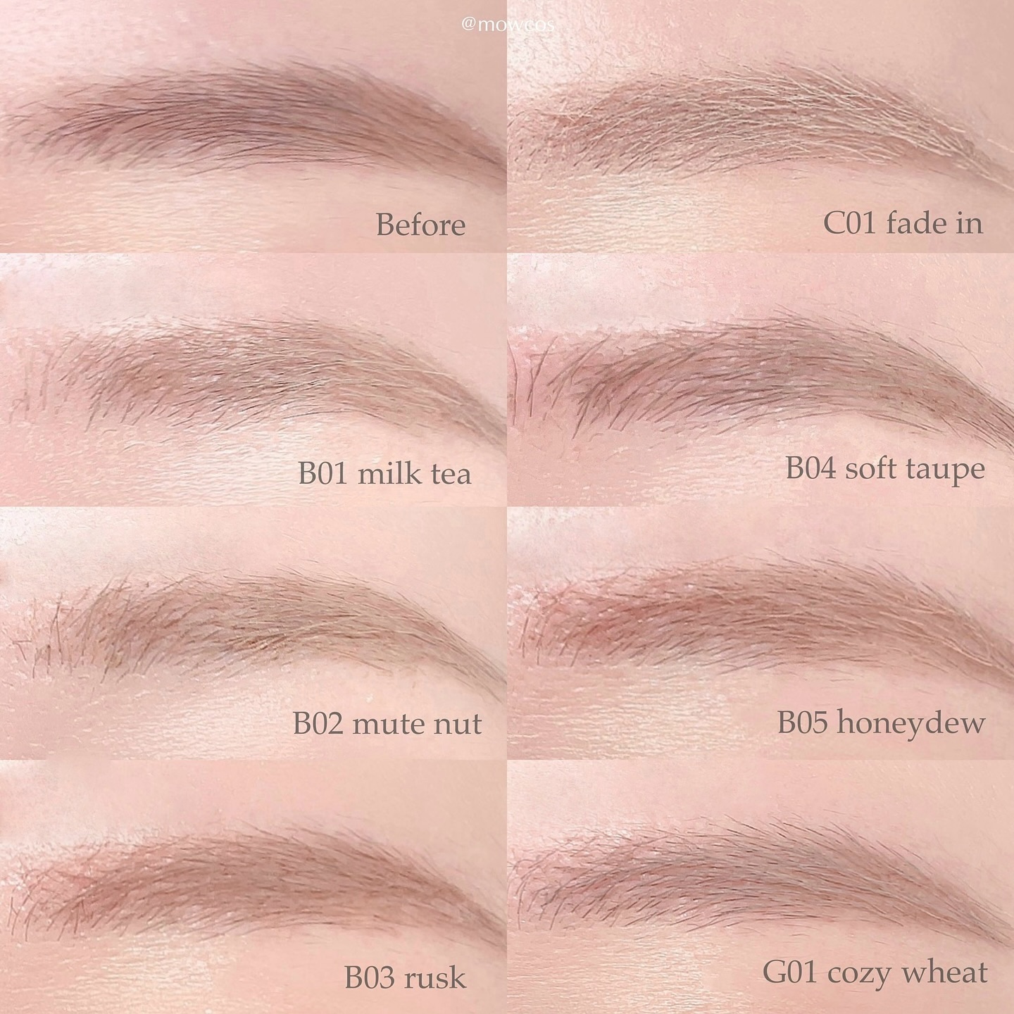 インスパイアスキニーブロウカラ/mude./眉マスカラを使ったクチコミ（3枚目）