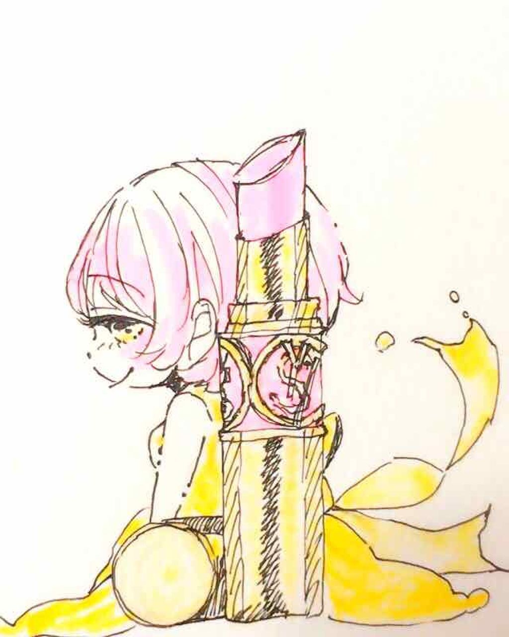 ルージュ ヴォリュプテ シャイン/YVES SAINT LAURENT BEAUTE/口紅を使ったクチコミ(1枚目)