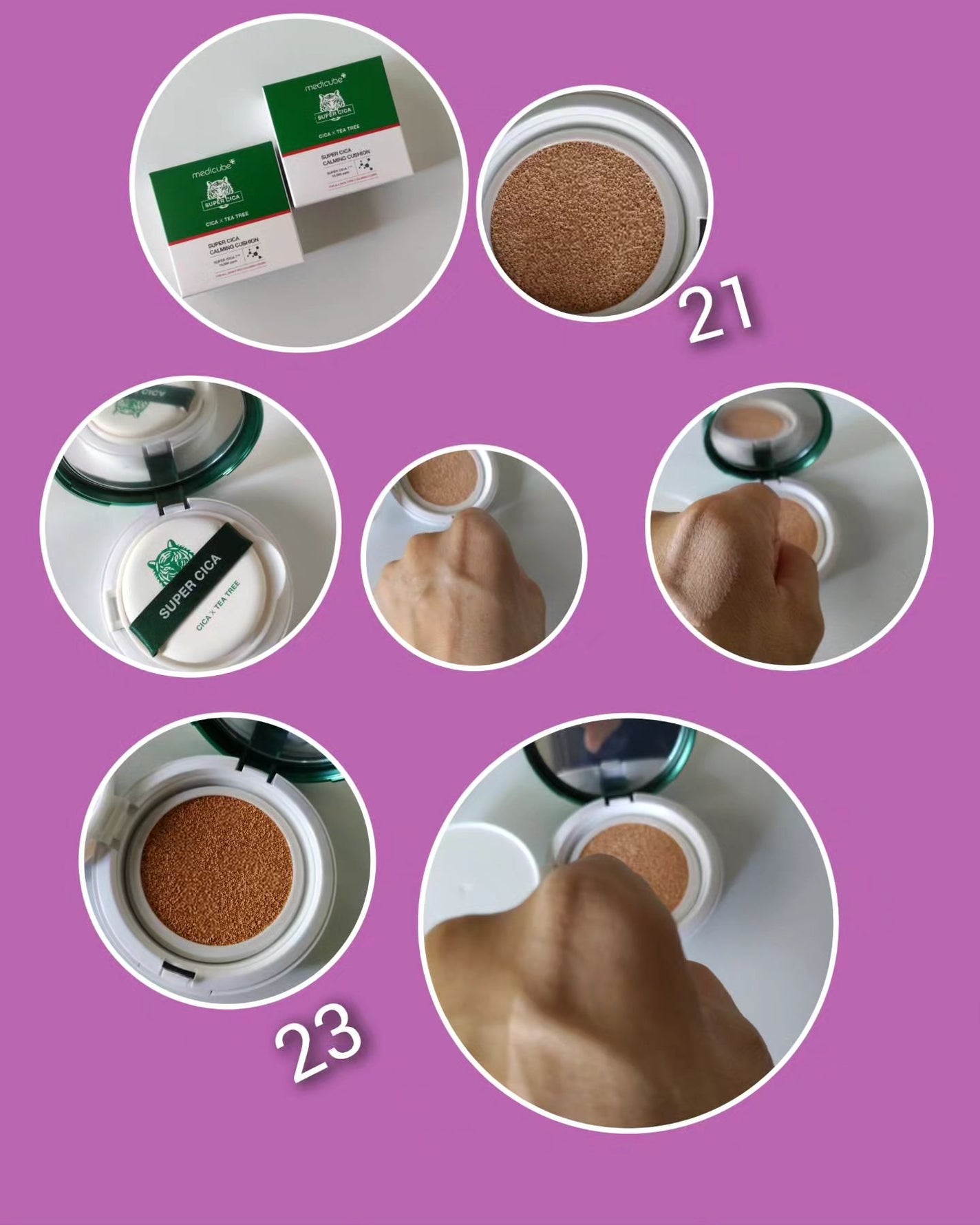 ひろちゃん on LIPS 「medicubeスーパーシカクッションファンデ21.23💚💚💚..」(2枚目)