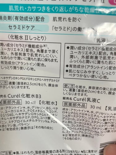 潤浸保湿 フェイスケアセット II しっとり/キュレル/トライアルキットを使ったクチコミ（2枚目）