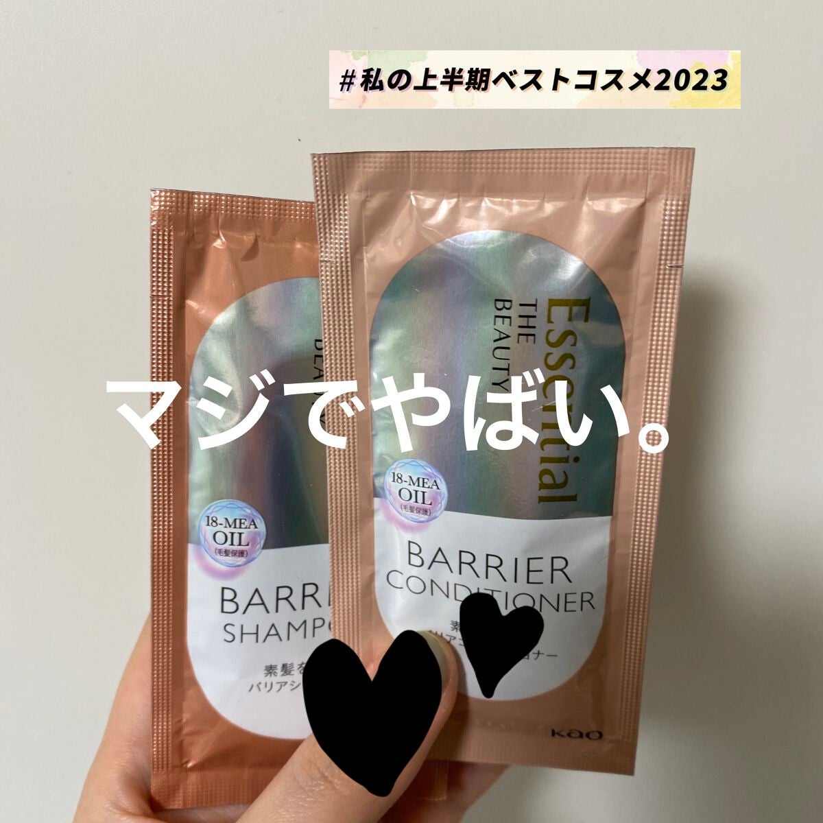 ザビューティ 髪のキメ美容素髪を守る バリアシャンプー/コンディショナー/エッセンシャル/シャンプー・コンディショナーを使ったクチコミ(1枚目)